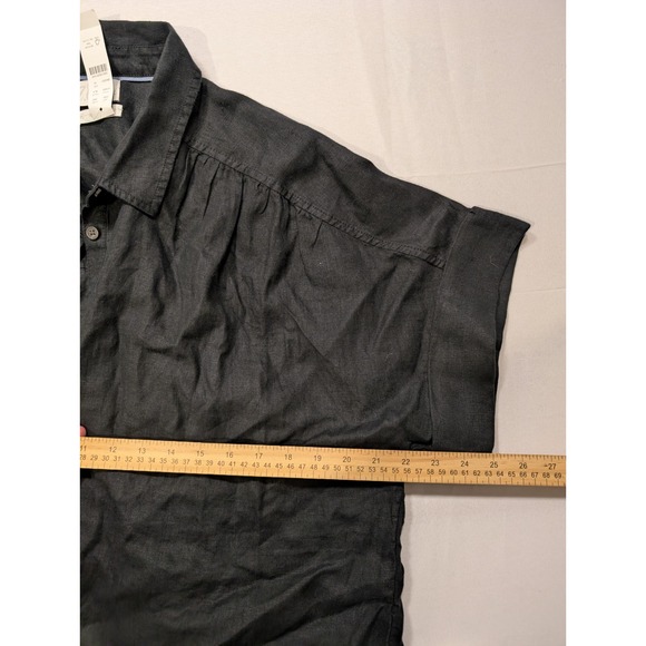 J.Crew Men XL Baird McNutt Irish Linen Shirt Relaxed Fit Black AY665 NWT Summer - Picture 8 of 12